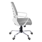 Monarch Specialties 7225 Multi-Position Office Chair - White/Grey Mesh-Conforms to BIFMA standards for office furniture