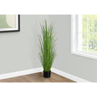 Monarch Specialties 47" Artificial Indoor Grass Tree - Floor - Black Pot-This artificial plant features realistic looking green grass that feels real to the touch