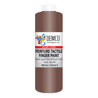 DEMCO EnCouleurs Inc School Fingerpaint - 500 mL - Brown-Finger paint