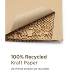Vangoddy #6 Honeycomb Padded Self-Sealing Mailers - 12.5" W x 19" L - Brown - 50 Pack-Brown Kraft Honeycomb Material