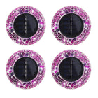 Bell+Howell Solar Outdoor Mosaic Decorative LED Pathway Disk Lights - Radiant Pink - 4 Pack-4 pack led disk lights- set of 4 solar mosaic disk lights with 6 bright leds each for gardens, walkways, paths, stairs water resistant stone style housing