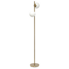 JAC Styles - Lampe de pied liam 2 lumineuses de 66 pouces - or avec abat-jour blanc-Éclairage personnalisable - La lampe est homologuée ETL pour un usage quotidien fiable. Les douilles à base de candélabres vous permettent de choisir des ampoules compatibles pour personnaliser la luminosité et l’ambiance.