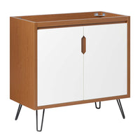 Modway Energize 36" Bathroom Vanity Cabinet - Cherry/White-Mid-Century Modern Bathroom Vanity