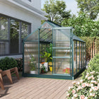 Outsunny Greenhouse for Outdoors - Rain Gutter - 6' x 10' - Roof Vent- Nurse seedlings, grow tropical, or extend the growing season into mild winters
 