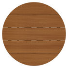 Modway Lane 35" Round Outdoor Teak Wood Bar Table - Natural-Protective Floor Pads