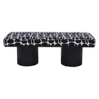 Zuo Botoia Bench - Black/White-Painted pine wood leg