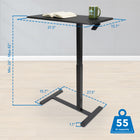 Mount-It! Height Adjustable Overbed Desk - Black-Material: Steel, MDF 