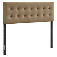 Modway Emily Stain-Resistant Performance Velvet King Size Headboard - Taupe-Stain-Resistant Performance Velvet