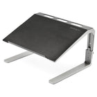 Startech Heavy Duty Adjustable Laptop Stand - Black/Silver-Ergonomic stand raises your laptop off your desk, with tilted angle for comfortable viewing