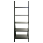 kieragrace Providence Miller Floor Shelf - Black Matte Finish, 5-Tiered-Manufactured wood, matte black finish