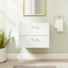 Modway Daybreak 24" Wall-Mount - White-Full-Extension Drawers