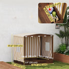 Qaba Outdoor Kids Sandbox with Full Cover Canopy - 56" x 40"-Spacious sandbox holds 617 lbs. (280 kg) of sand for castle building 