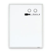 Quartet Slim Aluminum Frame Dry-Erase Board - 11" x 14"-Steel whiteboard, ideal for placement in low-use or personal spaces