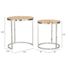 Zuo Bari Nesting Table - Natural - Set of 2-6