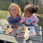 Yellow Door Prehistoric Teeth Explore and Discover Activity Cards 16-Piece Set-Made from durable plastic, the cards are tough enough for use in the outdoor area (including water play).