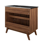Modway Soma 36" Bathroom Vanity - Walnut/Black-8" Centerset Holes