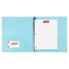 JAM Paper Plastic 0.5" 3-Ring Binder - Light Blue-Quantity: Sold Individually | Made to be long lasting and resist tearing or bending, easy to clean.