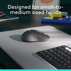 Logitech Signature M650 L Left Wireless Mouse - Graphite-Upgrade your comfort: This work mouse provides long hours of comfort thanks to a contoured shape, soft thumb area, and rubber side grips that keep your hand snug and in place