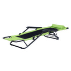 Dura Housewares Malta Folding Lounge - Green & Black - 2 Pack-Removable Headrest Pillow