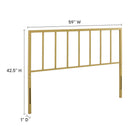Modway Tatum Queen Headboard - Gold-Powder Coated Iron Construction