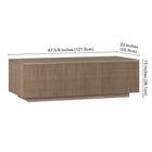 Hudson&Canal Reyes 48"W Rectangular Coffee Table - Antiqued Grey Oak-9