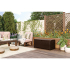 Suncast Resin Wicker Deck Box - 73 Gal. - Java-Exterior Size: 46 in. W x 23.5 in. D x 22.5 in. H.