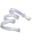 Beslayn Heavy Duty Flat Braid Breakaway Lanyard With No Twist Plastic ID Clip - White - 25 Pack-Metal-Free Design – Ideal for Security Checkpoints and MRI Facilities
