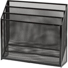 Merangue 3-Tier Mesh File Organizer - Black-Ideal for file and document storage