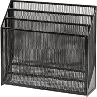 Merangue 3-Tier Mesh File Organizer - Black-Ideal for file and document storage