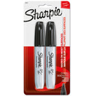 Sharpie Permanent Marker - Chisel Tip - Black - 2 Pack-Versatile tip marks both broad and fine line widths.