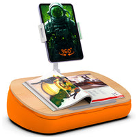 ShoppingAll Beanbag Adjustable Tablet Holder Cushion Pillow Stand - Orange-Universal Device Compatibility - Supports 4.7”-13” Kindles, Kindle Paperwhite, iPads, Tablets, Smartphones, and even up to 14-inch laptops, making it ideal for reading, studying, or streaming.