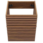 Modway Render 18" Wall-Mount Bathroom Vanity Cabinet - Walnut-8