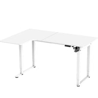 MotionGrey Ergo2 Pro Adjustable Left L-Shaped Standing Desk with Memory Settings - 63" x 43" - White Top - White Frame-Affordable Pricing - Competitively priced standing desk designed to meet the needs of modern workspaces, offering durable construction, reliable performance, and advanced features typically found in higher-end models