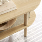 Modway Torus Oval Coffee Table - Oak-Particleboard and MDF