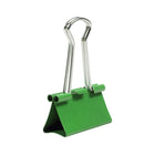 JAM Paper Colourful Binder Clips - Medium - 1 1/4" - Green - 15 Pack-Binder clips' strong hold keeps stacks of loose paper securely fastened together, without the risk of slipping or falling out