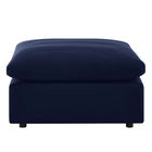 Modway Commix Sunbrella Outdoor Patio Ottoman - Navy-Powder-Coated Aluminum Frame