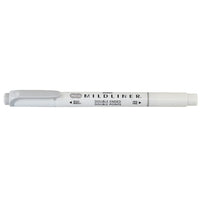 Zebra Mildliner Double Ended Pen-Style Highlighter - Mild Grey-Double ended: Bullet & Chisel Tip