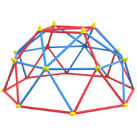 Outsunny Geometric Dome Climber with Rust UV-Resistant Steel - 72"-Building adventures for busy bodies of 1 to 4 little learners, each under 99 lbs. (45 kg) 