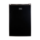 BLACK+DECKER 3.2 cu. ft. Freestanding Mini Fridge with Freezer - Black-Compact & Stylish: The sleek, modern design - available in black, stainless look vinyl, and white - is perfect for college dorm rooms, offices, garages, home bars, small apartments, and RV campers