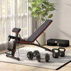 Soozier Foldable Adjustable Dumbbell Bench Press - Weight Li fting Sit Up Ab Workout Bench-Made from EVA materials, the pad cover is easy to clean and durable 