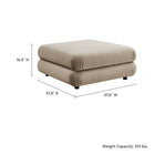 Modway Jubilee Modular Performance Velvet Ottoman - Taupe-Stain-Resistant Performance Velvet