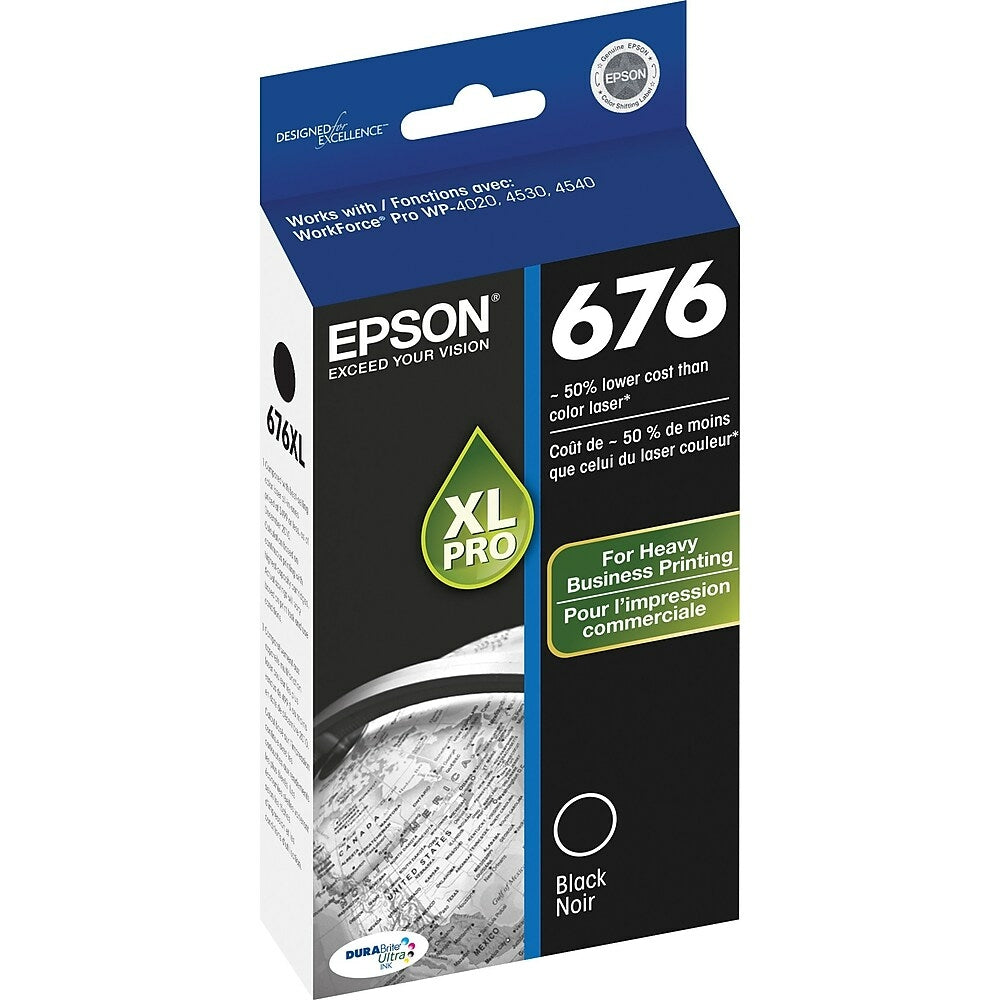 Epson T676 Ink Cartridge - High Capacity - Black | staples.ca