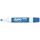 Expo Low Odour Dry-Erase Markers - Chisel Tip - Blue - 12 Pack-Specially formulated low odour ink is ideal for classrooms, small offices, and homes