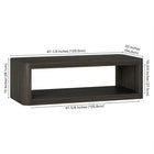 Hudson&Canal Kellan 47"W Rectangular Coffee Table - Alder Brown-9