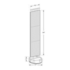 Azar Revolving Studio Base Pegboard Floor Stand - 60" x 16" - Orange-No tools required. Simply slide the pegboard into the base