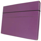 JAM Paper Thin Portfolio File Carrying Case with Elastic Band - 9 1/4 x 1/2 x 12 1/2 - Purple-A great business portfolio to use around the house, classroom, office or on the go