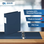 Davis Group Premium Economy Binder - D Ring - 1.5" - Navy Blue - 6 Pack-Ideal for Conferences, Reference, Colleges & Universities