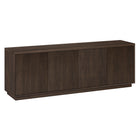 Hudson&Canal Hanson TV Stand for TV's up to 75" - Alder Brown-Features four doors with enclosed cabinets and 4 shelves for ample storage