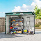 Outsunny 8 x 4FT Outdoor Storage Shed - Green-Two ventilation slots allow fresh air in

