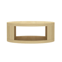 Manhattan Comfort Alure 36" Contemporary Round Coffee Table - Natural Oak-Round coffee table design with clean, modern profile